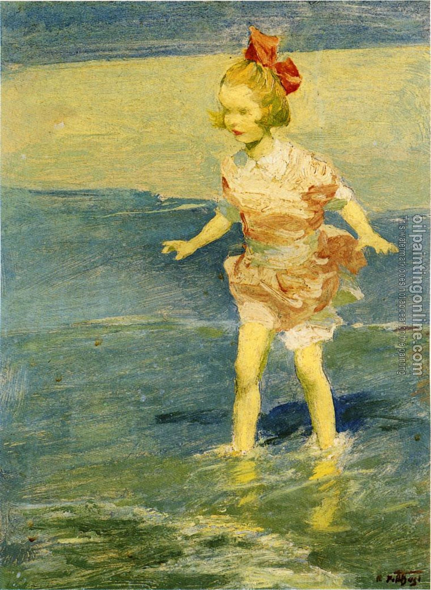 Potthast, Edward Henry - In the Surf